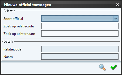 4. Geef nu aan waarom de secretaris zaal de wedstrijd niet begeleidt en selecteer vervolgens de knop. 5. De official is nu niet meer actief bij de wedstrijd.