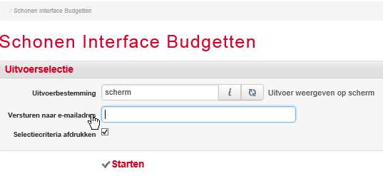 4.5.3 Schonen interface budgetten Snelstart: vschbi Afbeelding 38 Met behulp van deze functie is het mogelijk de ingelezen budgetgegevens te verwijderen