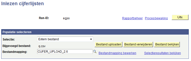 BEOORDELEN CIJFERLIJST INLEZEN Exporteren Bewerken (1 e rij weg, beoordelingen invullen) Omzetten naar csv-bestand Inlezen csv--bestand