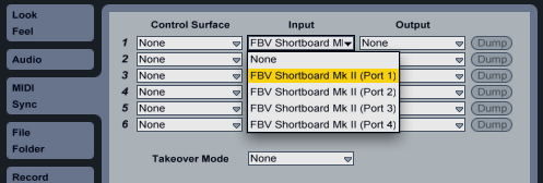 FBV MkII Uitgebreide handleiding: FBV MkII met andere software Hetzelfde geldt voor Windows XP, Vista en 7, maar je ziet andere namen voor de FBV poorten.