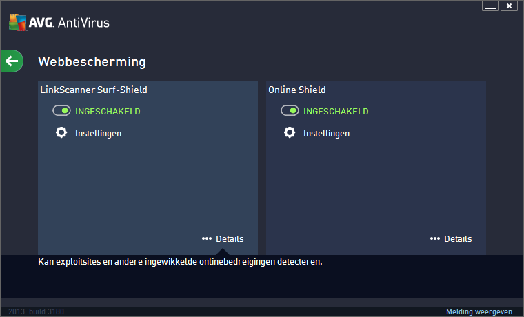 Online Shield is een vorm van interne, realtime bescherming.