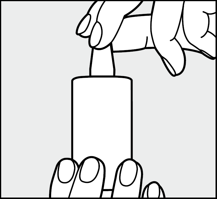 Afbeelding 1: Neem voor gebruik steeds de dop af.