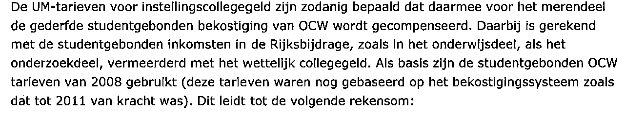 Pagina 51 Dagvaarding SCAU a. het instellingscollegegeld is bepaald aan de hand van de gederfde studentgebonden rijksbijdrage en b.