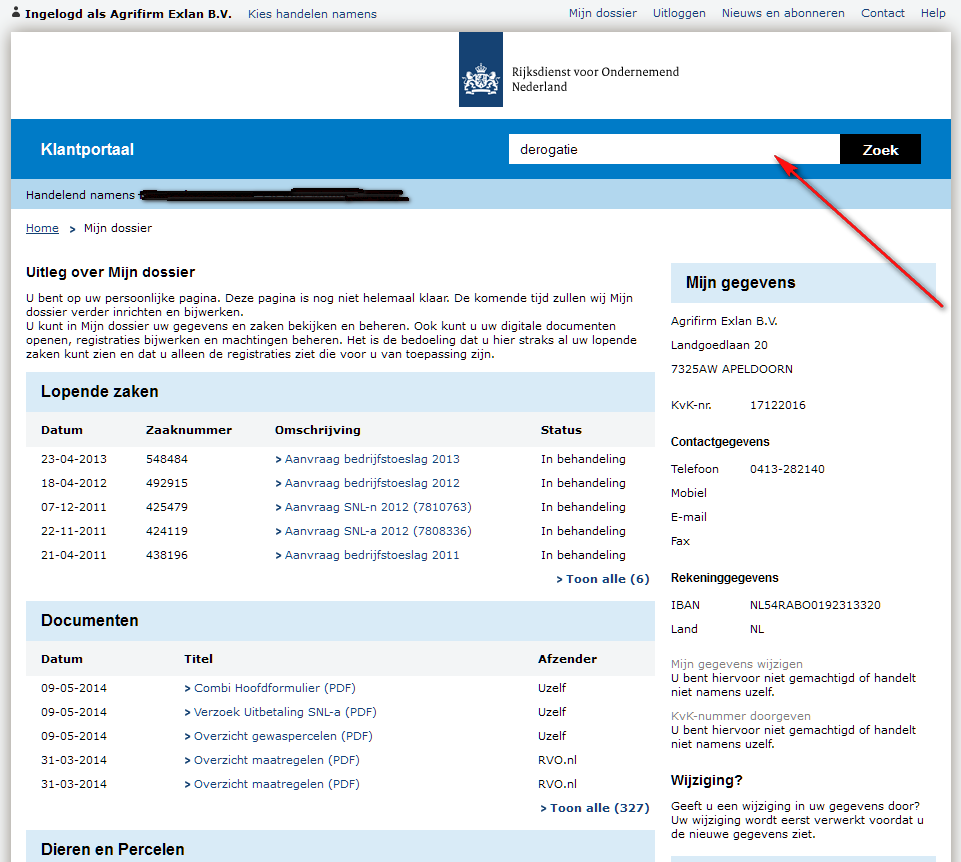 Handleiding aanvragen derogatie 2014 Meldt u aan voor de derogatie voor 14 juni 2014. - Ga naar www.rvo.