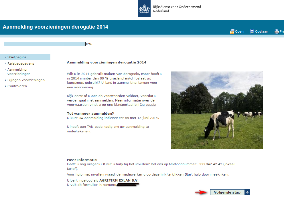 Handleiding aanvragen voorzieningen derogatie 2014 Wanneer u P2O5 kunstmest heeft gebruik of wilt gebruiken in 2014 of afwijkt van de 80-20