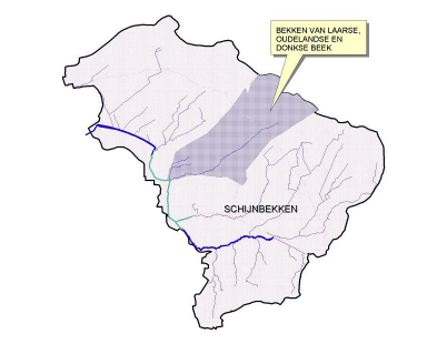 Figuur 9.8 : Situering van het Schijnbekken in Vlaanderen. Figuur 9.