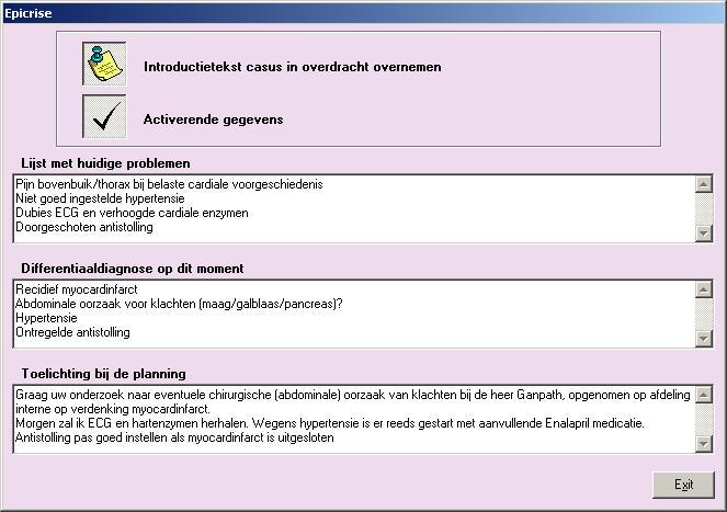 De gegevens uit het formulier worden bij het opnieuw opstarten van hetzelfde proces aan de student getoond.