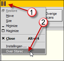 6.4 Updates Storec PC test één keer per dag, bij opstarten van het programma, of er een nieuwe versie aanwezig is.