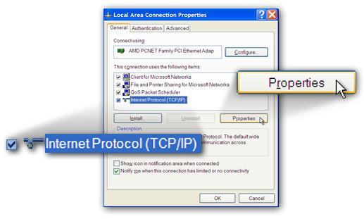 4. Selecteer "Local Area Connection" (LAN-verbinding) en