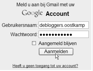 Je komt vanzelf in het e-mail programma van Google: Gmail TIP: Sla dit Webmail-programma ook op je favorieten van je surfprogramma.. Oefening 3. Stuur een e-mail naar debloggers.oostkamp@gmail.