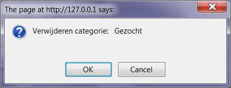 Selecteer op de regel van het gewenste artikel het icoon Verwijderen. 2. Bevestig de actie verwijderen categorie.