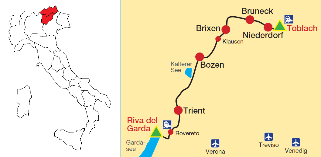 Van daaruit fiets u naar de hoofdstad van Zuid Tirol, Bozen, waar u de oudste Tiroler kunt bezoeken, de Ijsman.