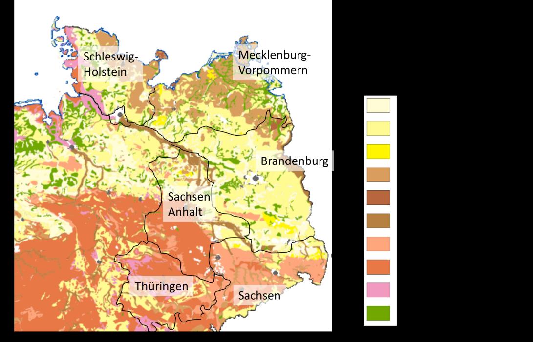 Figuur 3.5. Bemestingsconcept volgens bodemwaarderingsklassen in Duitsland.