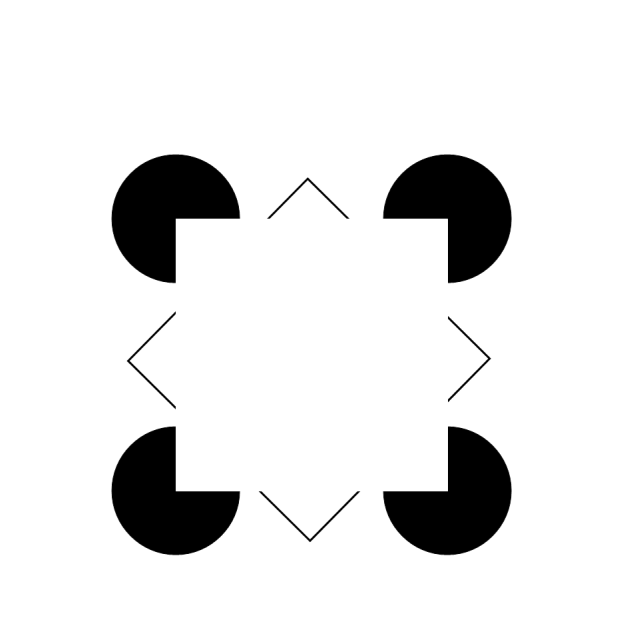 Onmogelijke figuren Subjectieve contouren Kanizsa vierkant