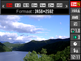 Foto leerprogramma Gebruiken van het controlepaneel Het controlepaneel kan gebruikt worden om de instellingen van de camera te configureren. 1. Druk tijdens de OPNAME modus op [SET] (instellen). 2.
