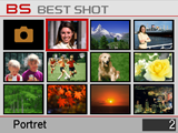 Gebruiken van BEST SHOT Wat behelst BEST SHOT? BEST SHOT voorziet u in een verzameling scènes die verschillende types omstandigheden voor de opname toont.