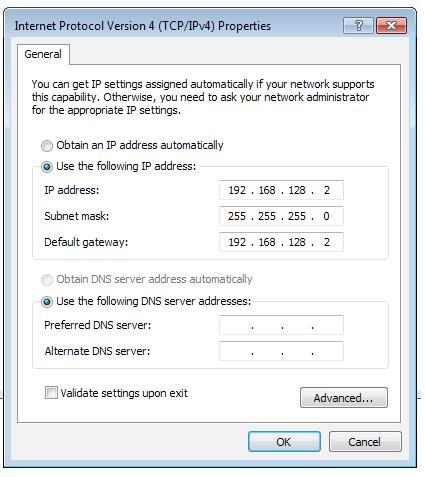 Een statische IP-netwerkverbinding configureren Een statische IP-netwerkverbinding configureren: 1. Herhaal stappen 1 tot 4 van de vorige sectie.