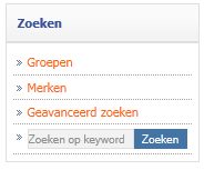 6. Product opzoeken Het startscherm bevat producten die in promotie zijn. Producten die in de schijnwerpers staan, worden zoveel mogelijk getoond op elk deel van het scherm dat leeg is.