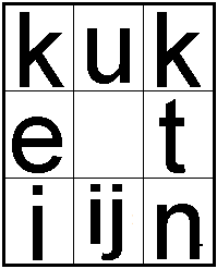 Donderdag, 4 december 2014 Paardensprongpuzzel Bij de puzzels hieronder gaat het er om dat je een woord of woorden maakt met de letters uit elk vierkant.