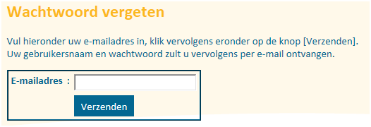 2. Wachtwoord vergeten? Staat u wel bij ons ingeschreven, maar bent u uw inloggegevens kwijt, dan klikt u op wachtwoord vergeten? klik hier.