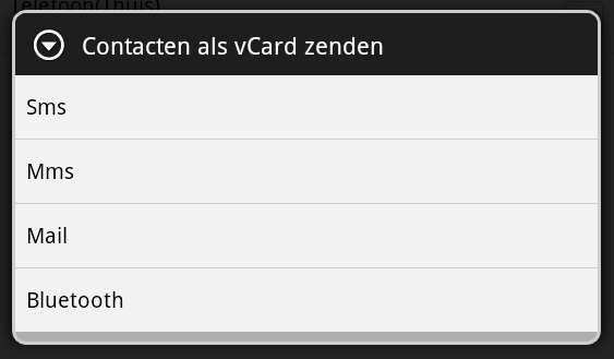 138 Contacten Contacten verwijderen 1. Tik in het beginscherm op > Contacten. 2. Druk in het tabblad Alle op en tik op Wissen. 3. Selecteer de contacten die u wilt verwijderen en tik op Verwijderen.