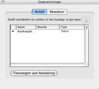 Hoofdstuk 4 Bestanden debuggen en analyseren 30 Klik hier om uitdrukkingen met beperkte toegang weer te geven Klik hier om een kolomkop te sorteren 3.