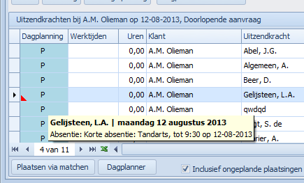 Aanpassingen in Regelneef 6.8.0 Pagina 2 van 6 Op de planlijst uitzendkrachten is een vinkje Koppel met periode toegevoegd.