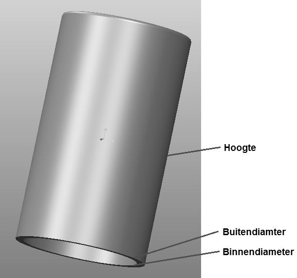 Deze mag op geen enkele plaats de binnenkant van de afscherming raken.