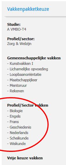 Controleer of de sector vakken goed zijn ingevuld. Klik op opslaan. Deze mededeling verschijnt.