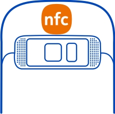 18 Aan de slag verbinding maken met compatibele Bluetooth-accessoires die NFC ondersteunen, zoals een headset of draadloze luidspreker; tags aanraken om meer inhoud voor uw telefoon te krijgen of om