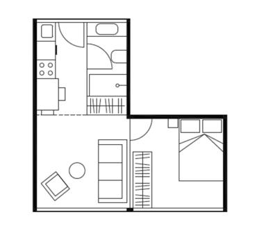 Tijdelijk wonen De Meeuw Zelfstandige appartementen van 28 en 37 m2 (modulair 3x3m) Niet gestapeld ontworpen. Tegen meerprijs wel mogelijk. Samenstelling woongebouw flexibel Past binnen 37.