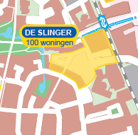 3. De Slinger De locatie de Slinger heeft ruimte voor 100 woningen en ligt naast het station van Houten ten westen van de spoorlijn.