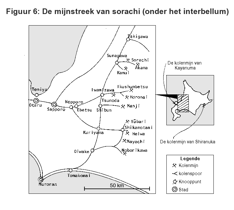 1. Het Ishikari-bekken In de streek van Sorachi, ten oosten van de Ishikari-vlakte in centraal Hokkaidō, in het tertiaire gebergte ligt het Ishikari steenkoolbekken.