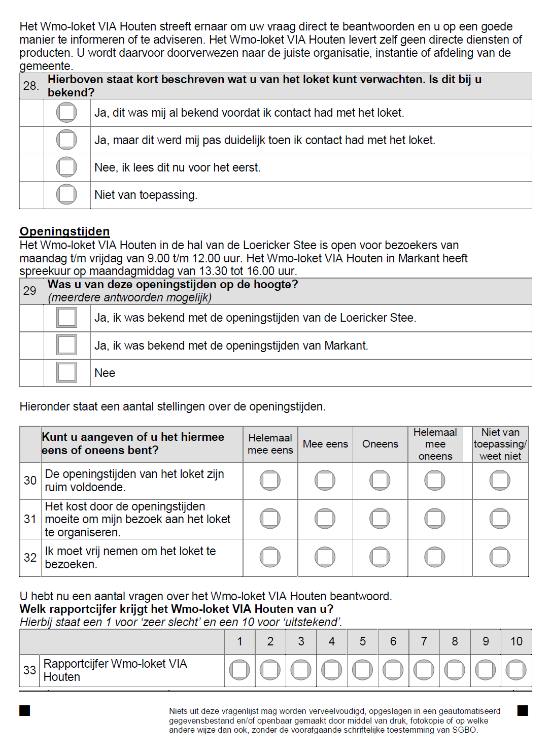 SGBO TEVREDENHEIDSONDERZOEK