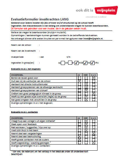 9 Begeleiding, evaluatie en beoordeling Er is regelmatig telefonisch contact tussen Josefien Koerhuis en de schooldirecties om het invalwerk te bespreken.