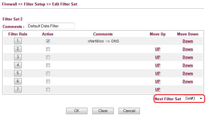 Filter Set 2 Nu u 3 nieuwe filter regels hebt aangemaakt in Filter set 3 zijn deze nog niet actief, indien u bij Filter Set 2 kijkt ziet u dat