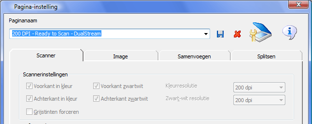 3. SCANNEN PAGINA-INSTELLING (SCANPARAMETERS) In het venster Pagina-instelling kunt u de scanparameters instellen en alles klaarmaken voor het scannen.