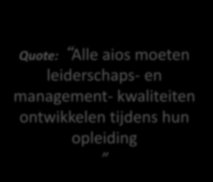 Het goede doen en Het goed doen Quote: Wat versta jij eigenlijk onder medisch leiderschap? Quote: Is een goede dokter worden niet mooi genoeg?