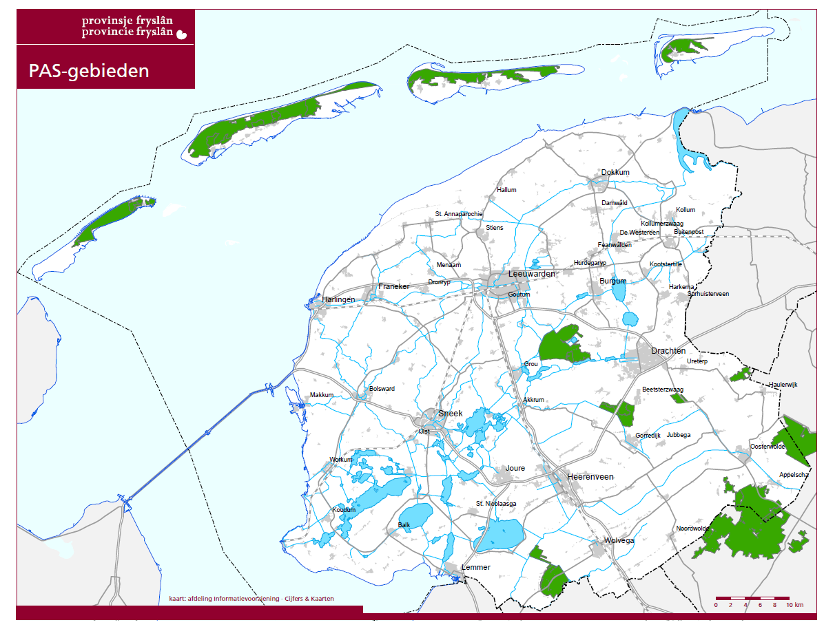 11 Friese PAS-gebieden Fryslân: 20 Natura