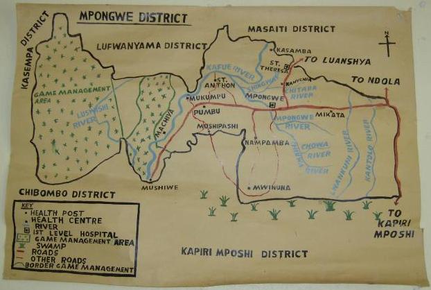 3 MPONGWE - ZAMBIA: SITUERING 3.1 OVER ZAMBIA Zambia ligt in het zuidelijk deel van Afrika. Het land heeft 8 buurlanden zie kaart. De oppervlakte is 18 keer Nederland.