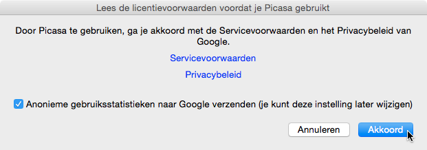 2 Aanvullend PDF-bestand Picasa op de Mac Als het