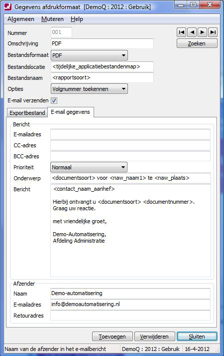 pagina 100 Relatiebeheer contactpersoon. Vervolgens wordt de betreffende standaard brief opgevraagd en ingevuld, waarna u die vanuit Word kunt afdrukken. 6.