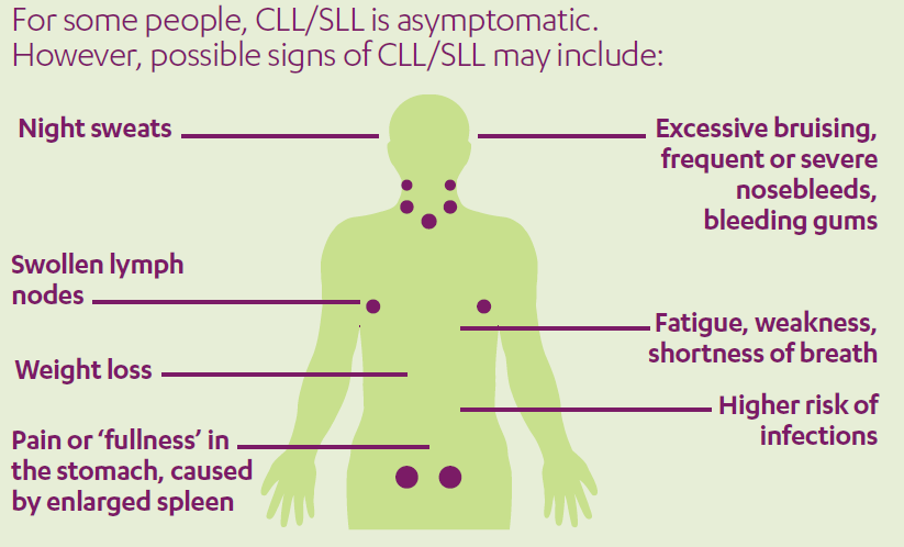 Gore JM. Chronic myeloid leukemia and chronic lymphocytic leukemia. JAAPA. 2014;27(2). American Cancer Society. Detailed guide: CLL diagnosis.