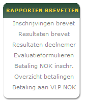 30 13. Opvragen van resultaten Na afloop van een examen kan u de resultaten van iedere deelnemer bekijken. Klik in de kader BREVETTEN op Resultaten.