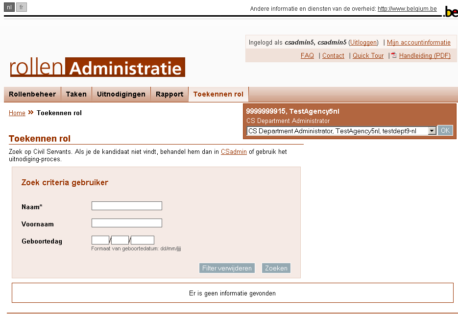 6. Een rol toewijzen (alleen in de context ambtenaar ) 6.1.