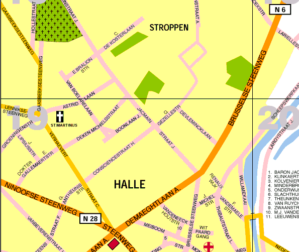 Ligging Je kan het OCMW van Halle vinden op de August Demaeghtlaan 30, 1500 Halle Tel: 02/361.16.16 - Fax: 02/361.55.