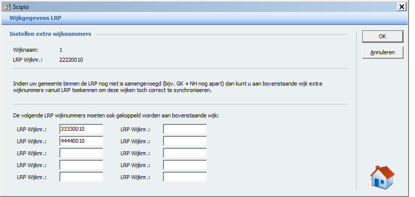 De eerste keer: Opzetbestanden verwerken - vervolg Wanneer u al gegevens in uw Scipio bestand heeft staan, dan worden de gekoppelde gegevens vanuit LRP toegevoegd aan uw bestand.