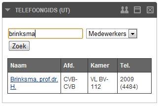 STUDENTENPORTAL GADGETS UT Applicaties - Directe links naar alle