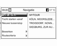 Navigatie 69 Rondrit starten Standaard worden nieuwe tussenstops toegevoegd aan het einde van de lijst.