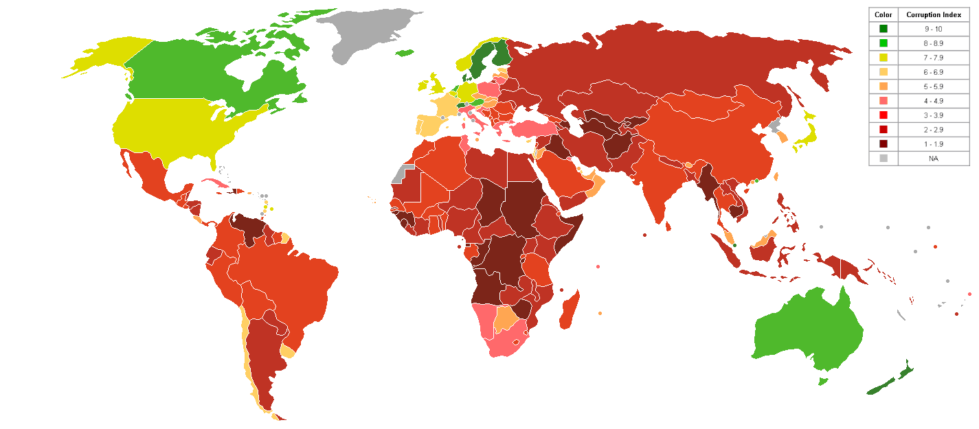 NEDERLAND GOED IN WERELD CORRUPTIE INDEX